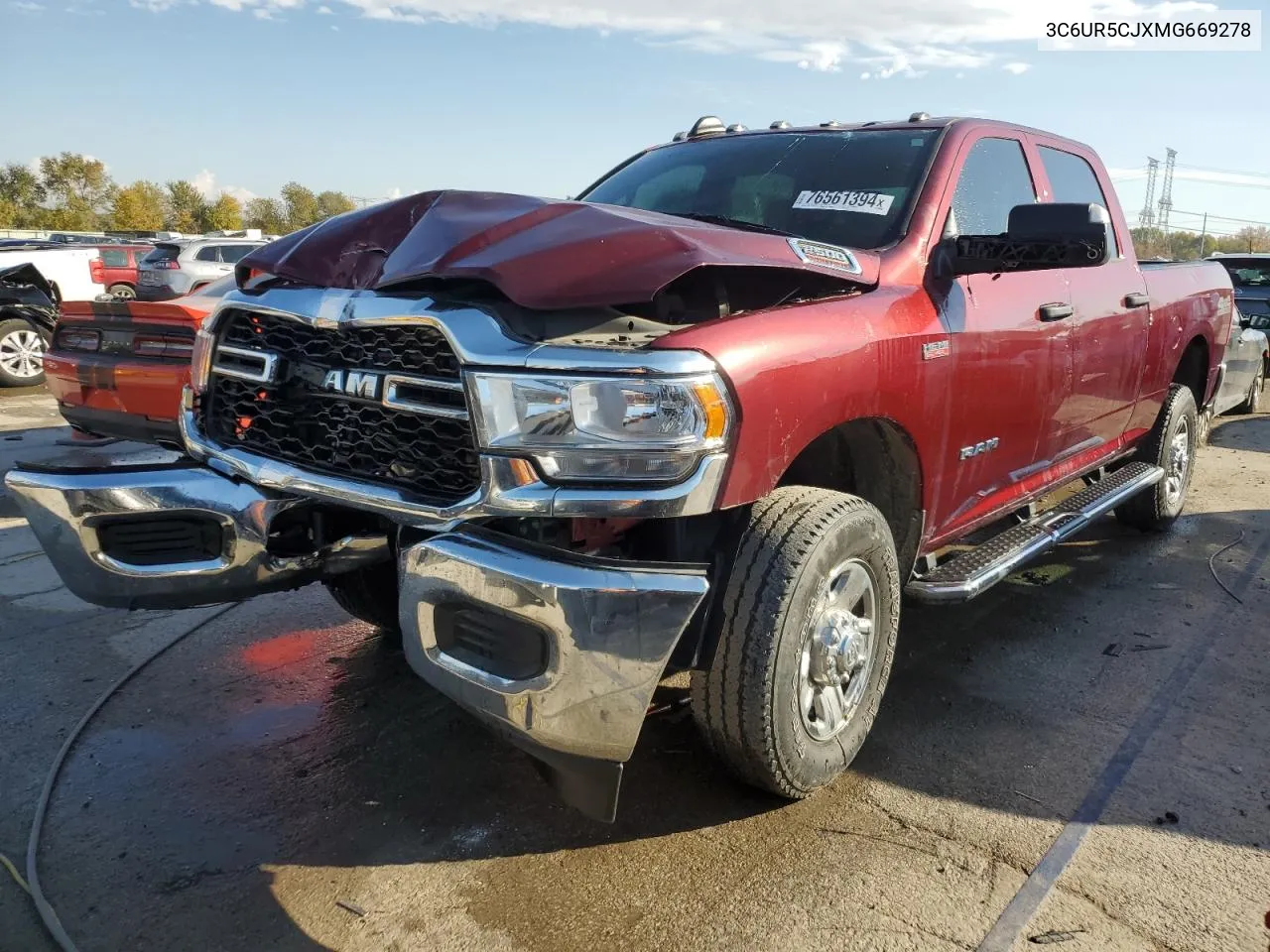 2021 Ram 2500 Tradesman VIN: 3C6UR5CJXMG669278 Lot: 76561394