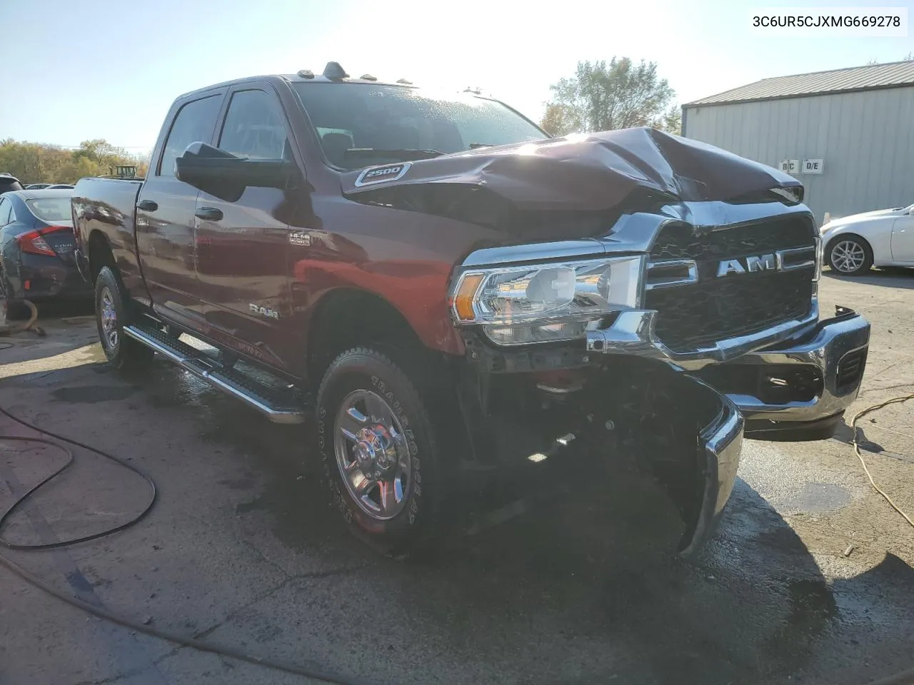 2021 Ram 2500 Tradesman VIN: 3C6UR5CJXMG669278 Lot: 76561394