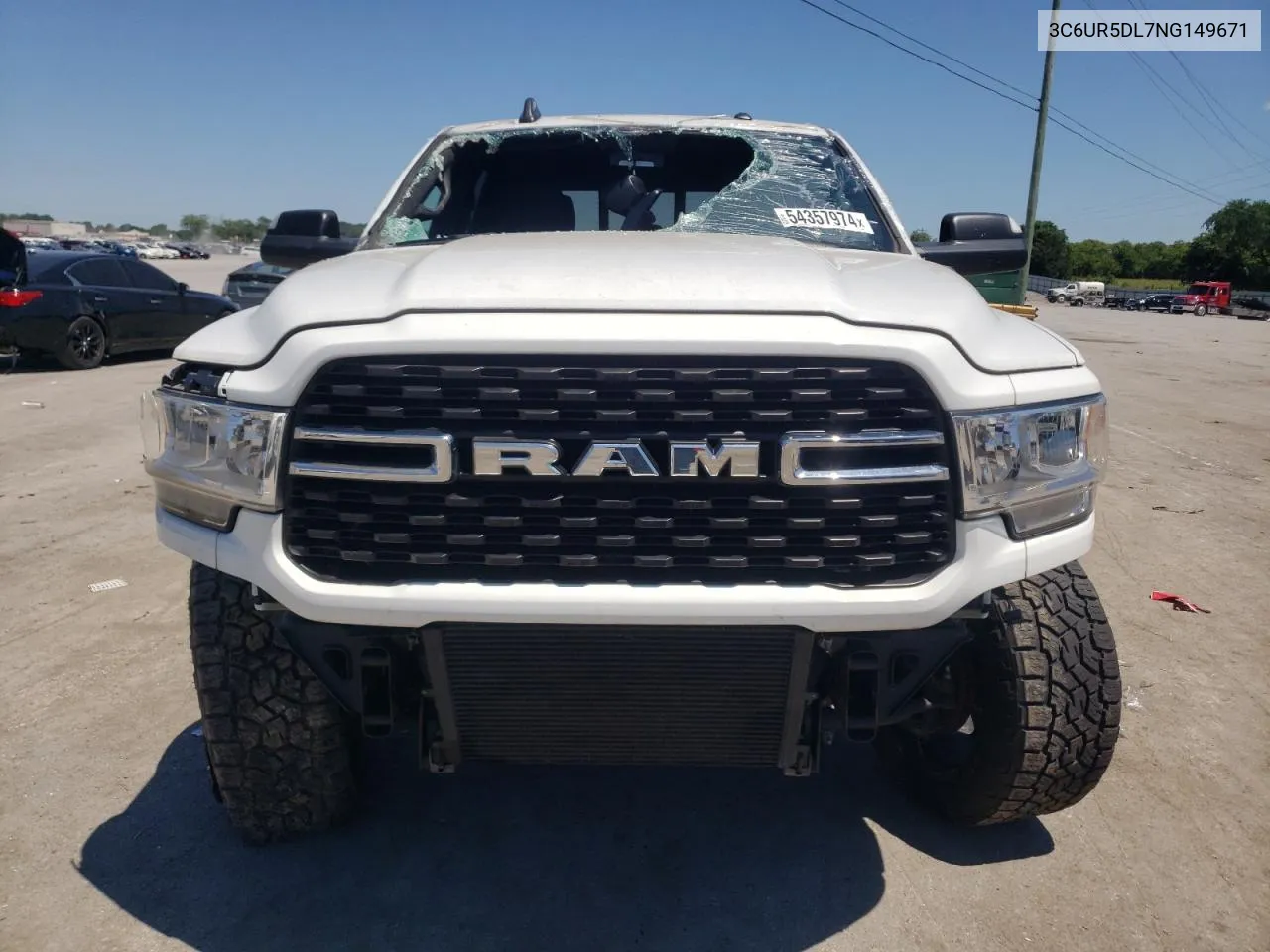 2022 Ram 2500 Big Horn/Lone Star VIN: 3C6UR5DL7NG149671 Lot: 54357974