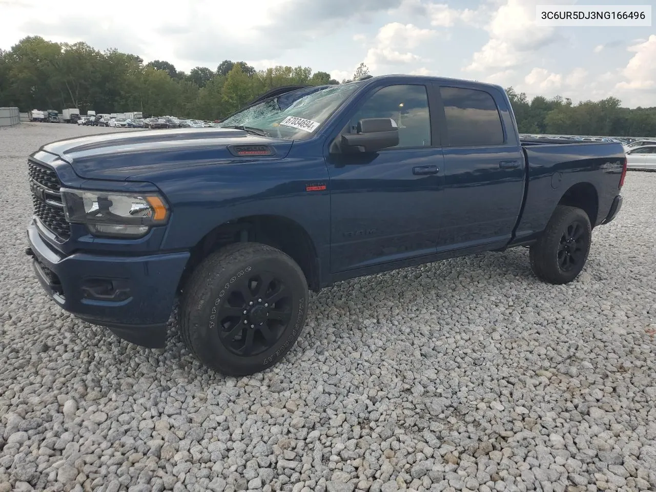 2022 Ram 2500 Big Horn/Lone Star VIN: 3C6UR5DJ3NG166496 Lot: 67034694