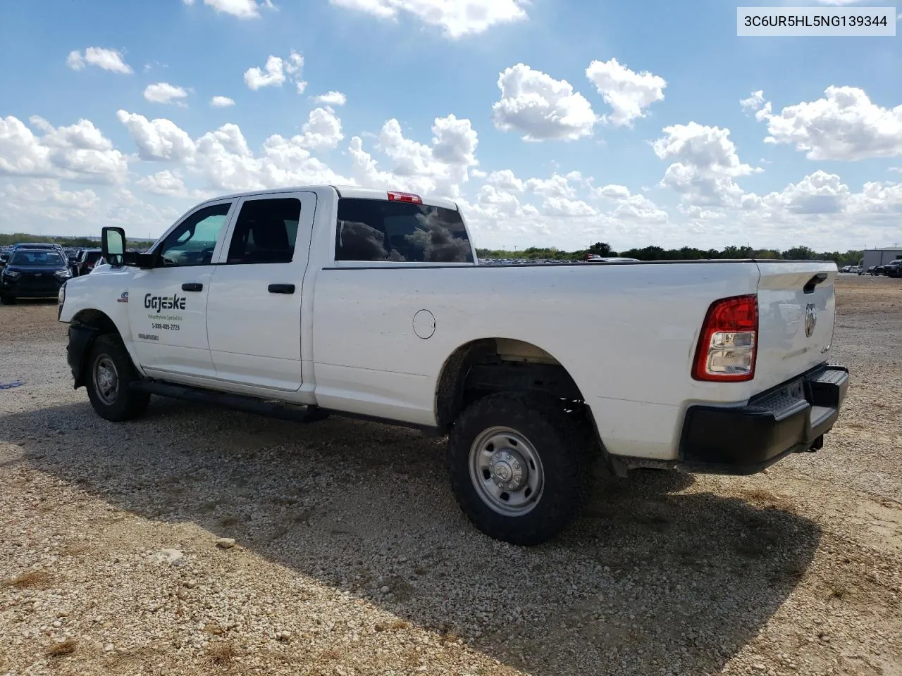 2022 Ram 2500 Tradesman VIN: 3C6UR5HL5NG139344 Lot: 68884934