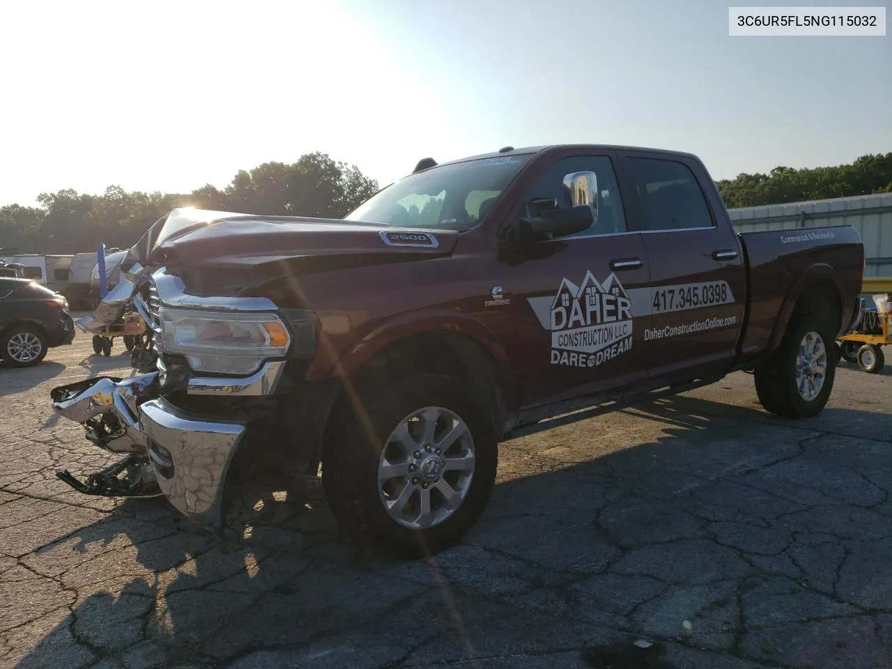 2022 Ram 2500 Laramie VIN: 3C6UR5FL5NG115032 Lot: 68984154