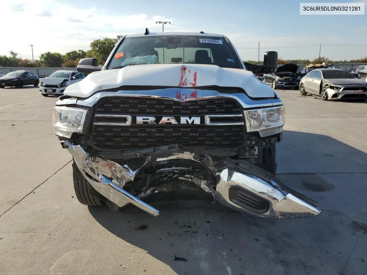 2022 Ram 2500 Big Horn/Lone Star VIN: 3C6UR5DL0NG321281 Lot: 69180994