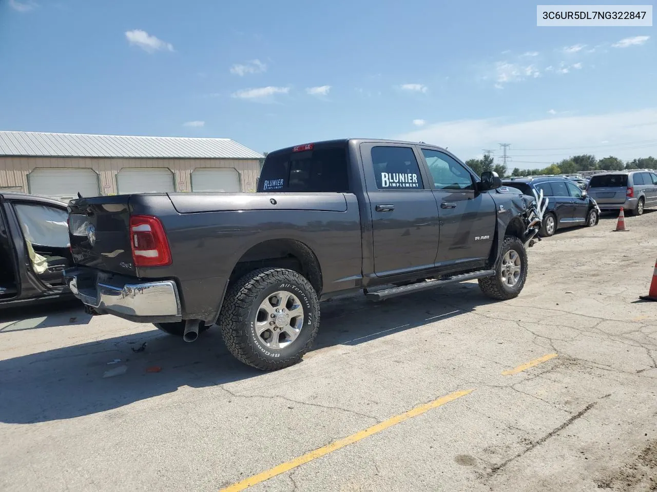 2022 Ram 2500 Big Horn/Lone Star VIN: 3C6UR5DL7NG322847 Lot: 69582334