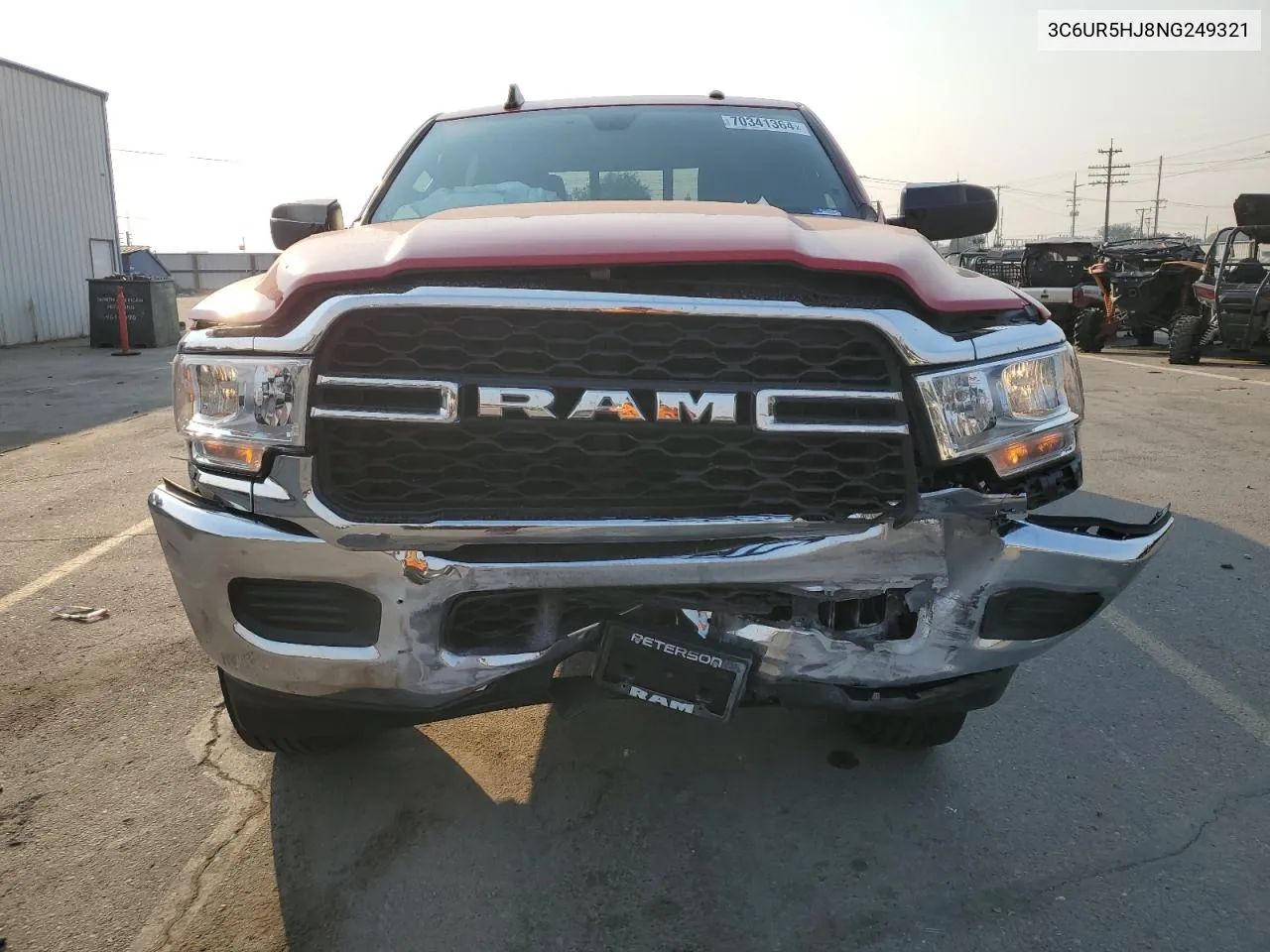 2022 Ram 2500 Tradesman VIN: 3C6UR5HJ8NG249321 Lot: 70341364