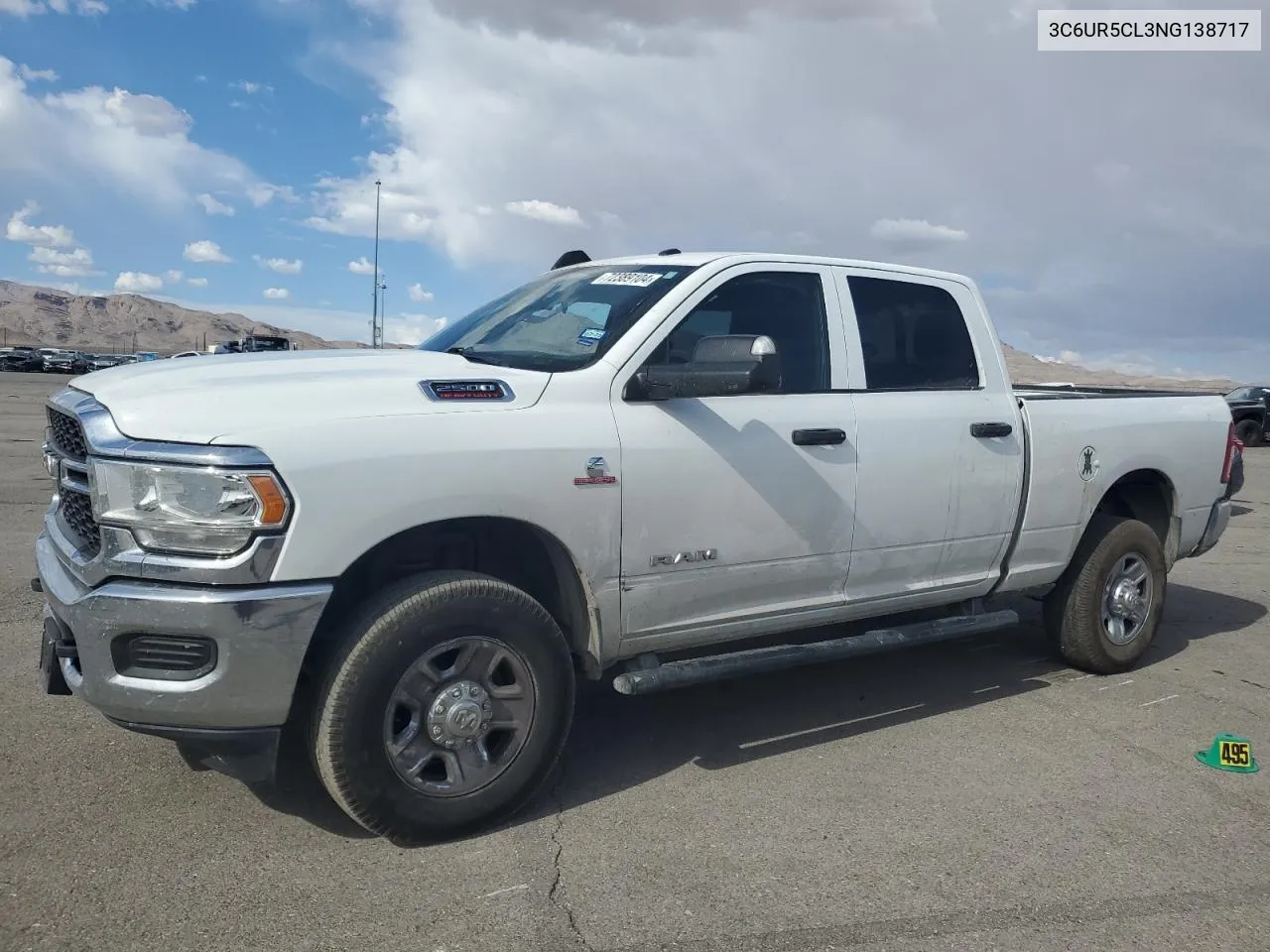 2022 Ram 2500 Tradesman VIN: 3C6UR5CL3NG138717 Lot: 72389104