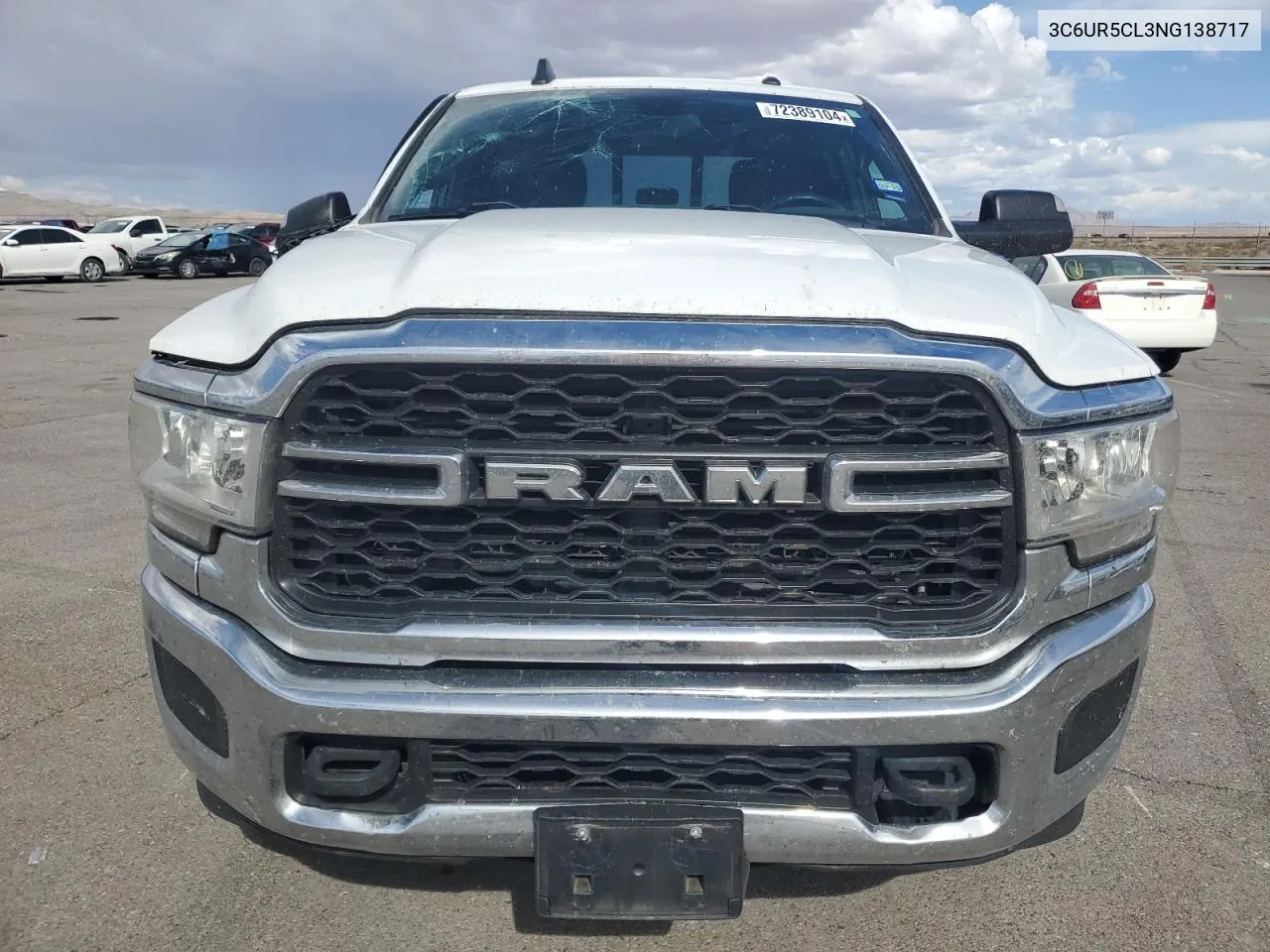 2022 Ram 2500 Tradesman VIN: 3C6UR5CL3NG138717 Lot: 72389104