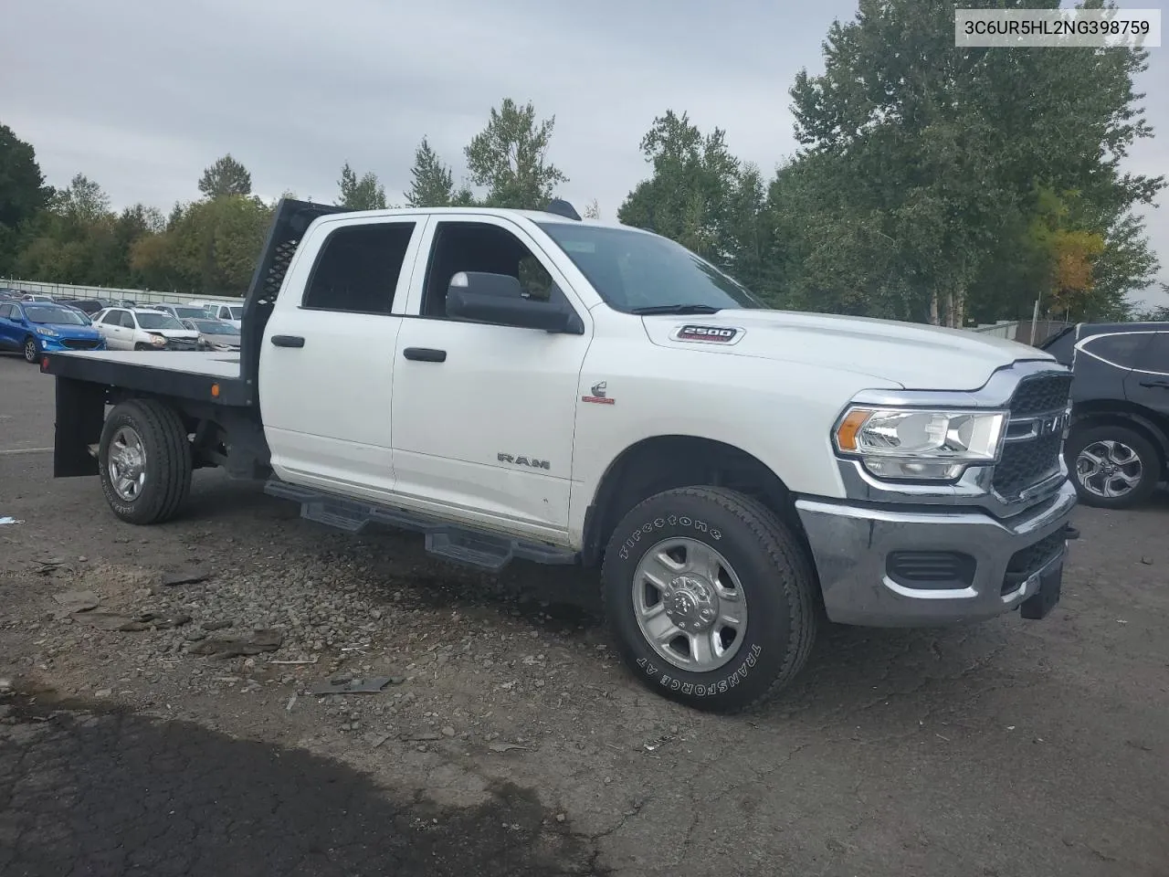 2022 Ram 2500 Tradesman VIN: 3C6UR5HL2NG398759 Lot: 72958244