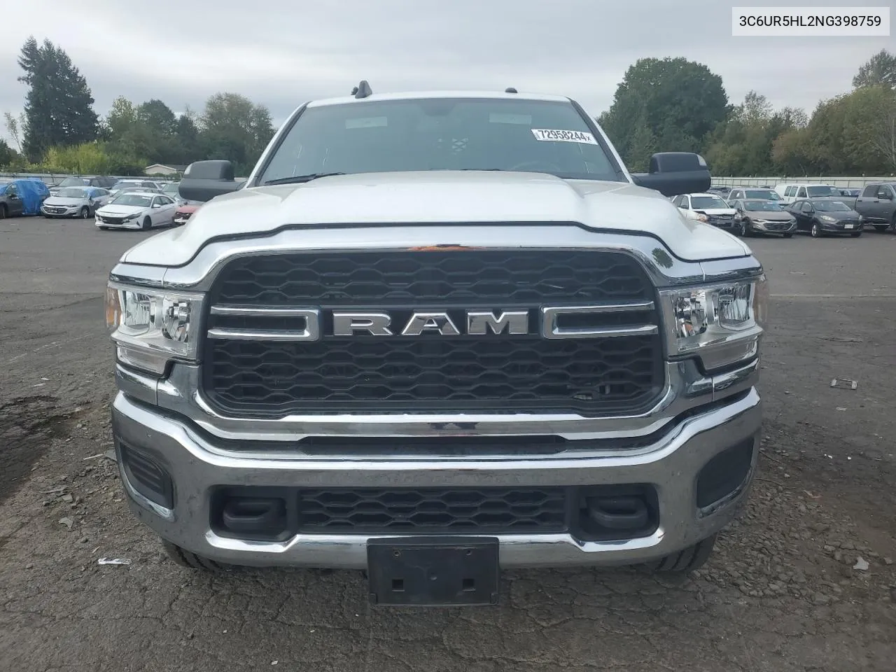 2022 Ram 2500 Tradesman VIN: 3C6UR5HL2NG398759 Lot: 72958244