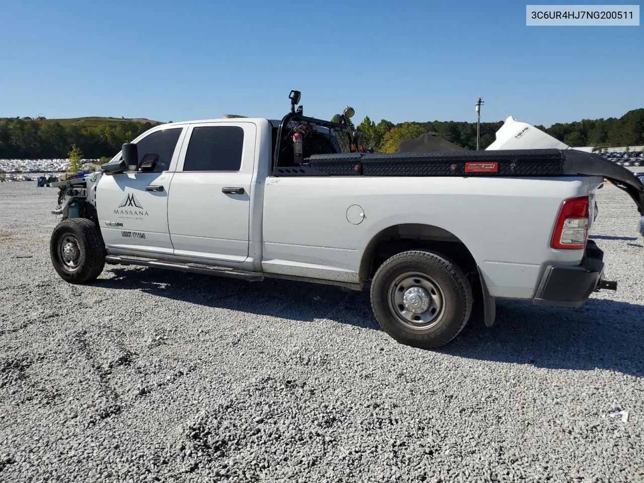 2022 Ram 2500 Tradesman VIN: 3C6UR4HJ7NG200511 Lot: 73597674