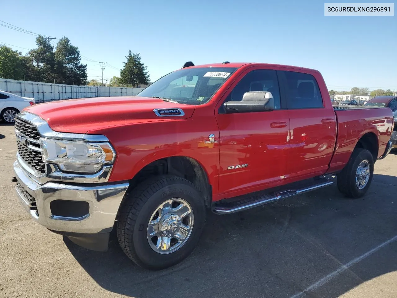 2022 Ram 2500 Big Horn/Lone Star VIN: 3C6UR5DLXNG296891 Lot: 75330664