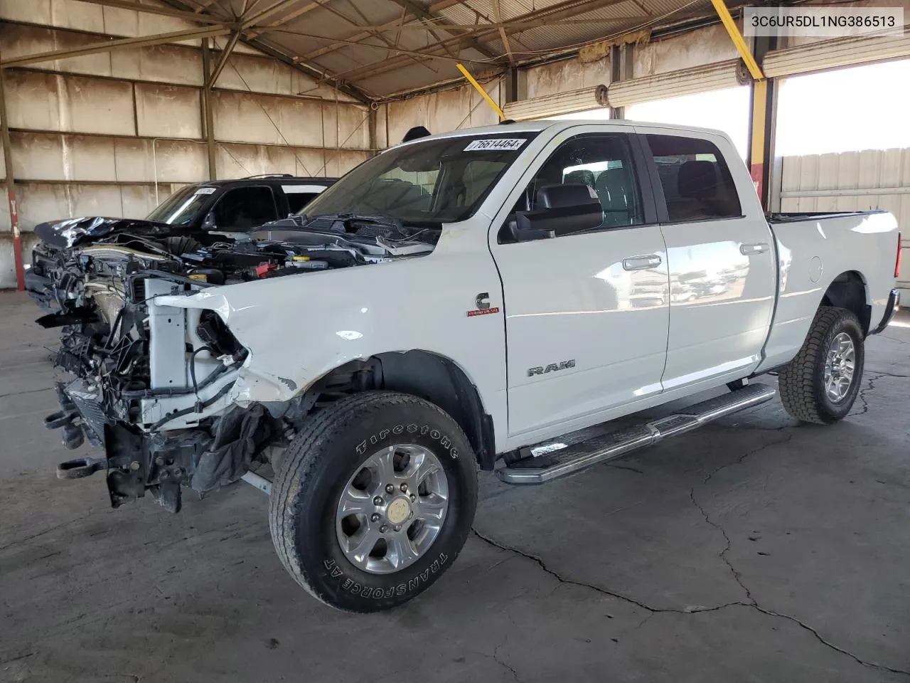 2022 Ram 2500 Big Horn/Lone Star VIN: 3C6UR5DL1NG386513 Lot: 76614464