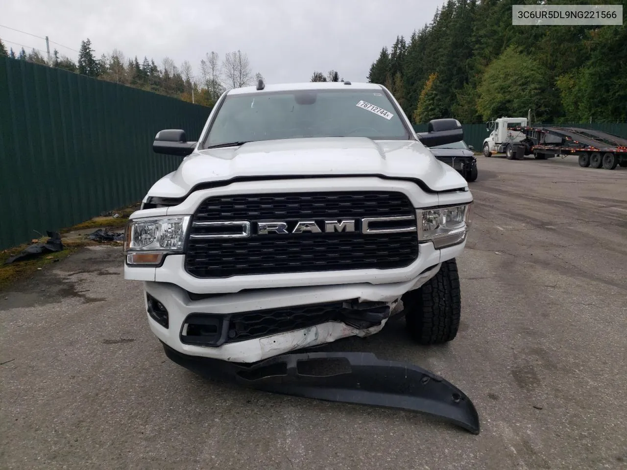 2022 Ram 2500 Big Horn/Lone Star VIN: 3C6UR5DL9NG221566 Lot: 76712744