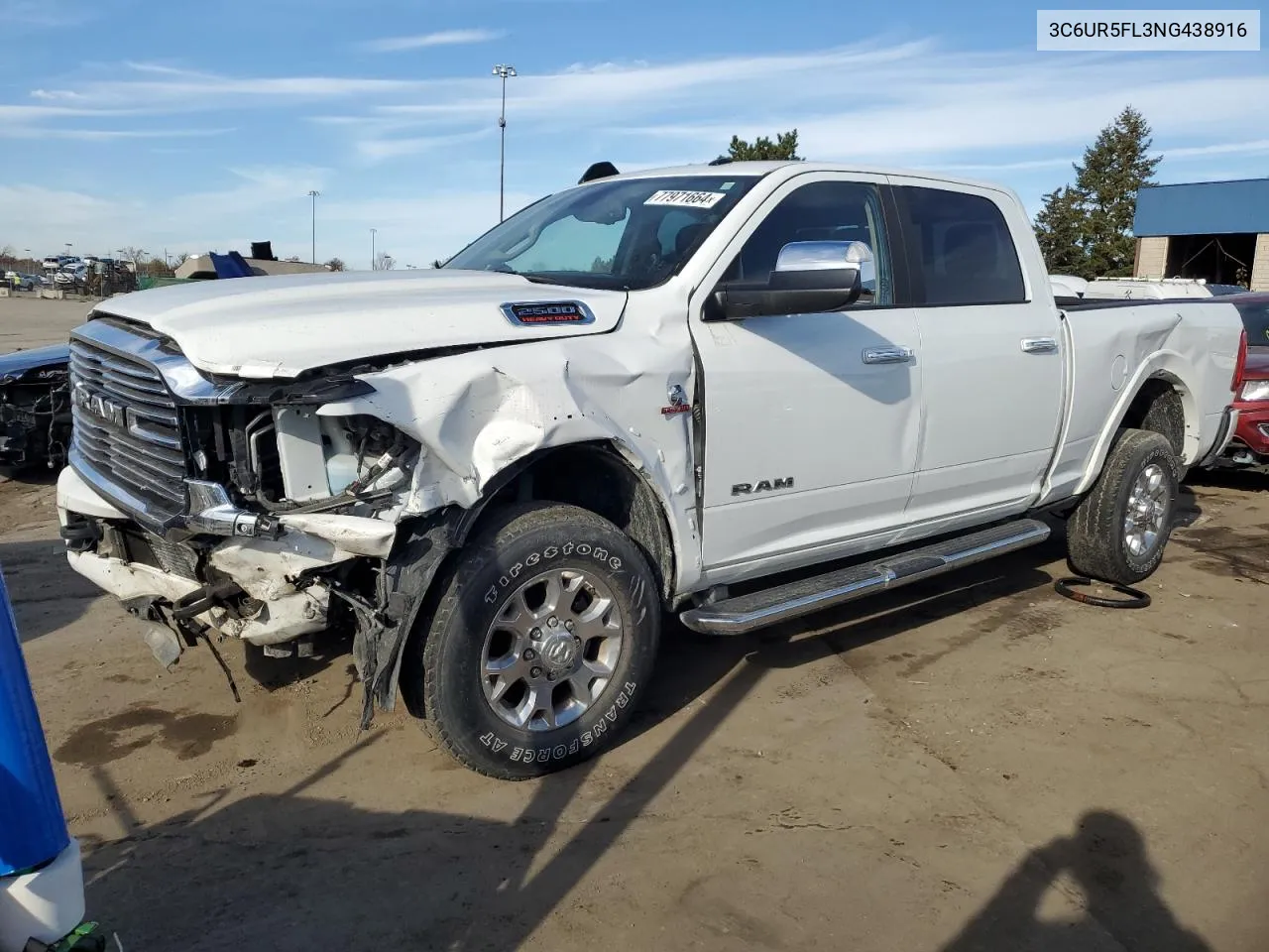 2022 Ram 2500 Laramie VIN: 3C6UR5FL3NG438916 Lot: 77971664