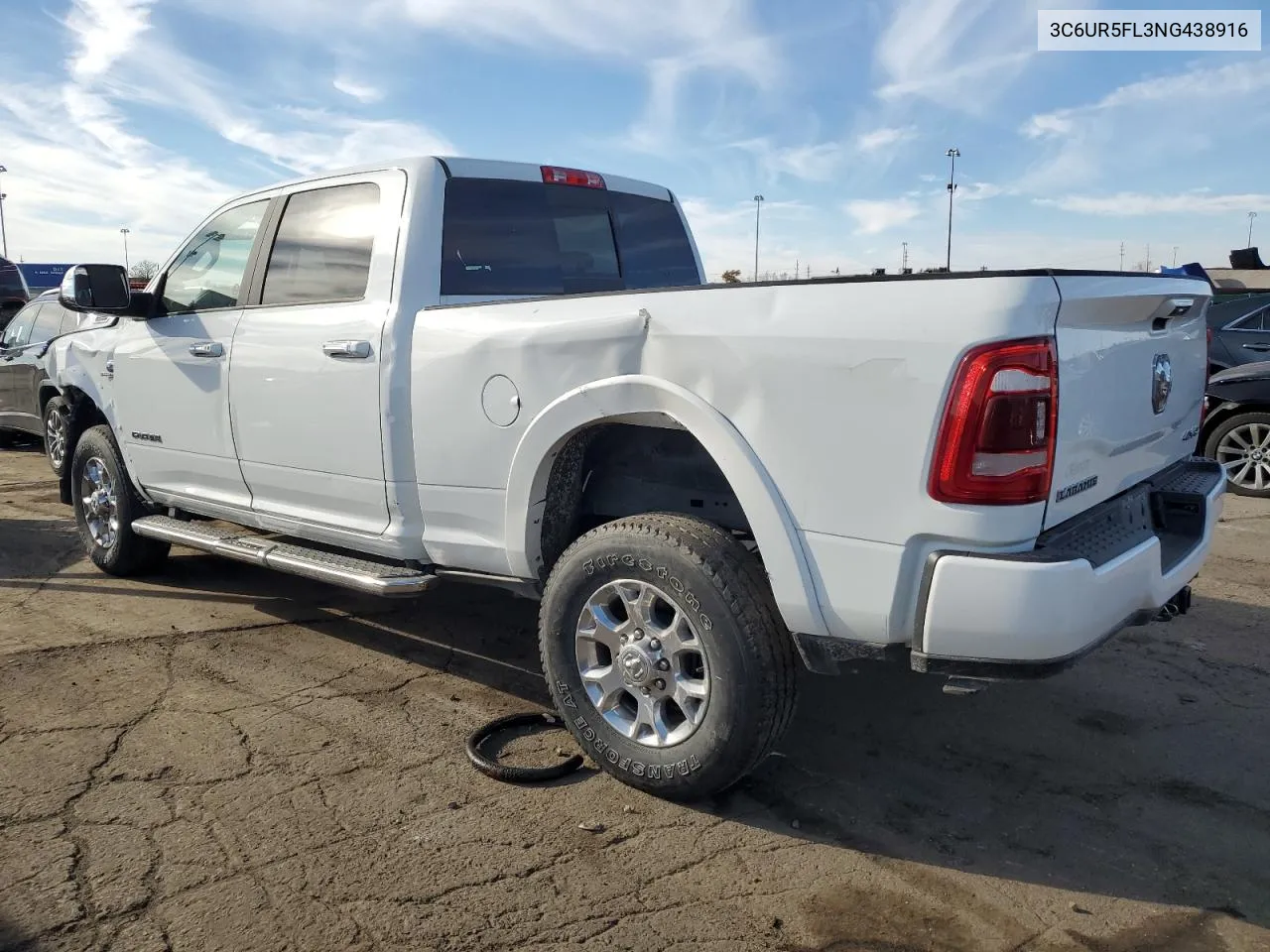 2022 Ram 2500 Laramie VIN: 3C6UR5FL3NG438916 Lot: 77971664