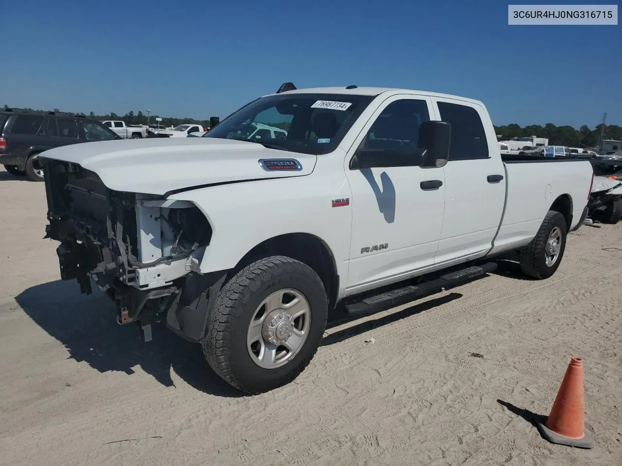 2022 Ram 2500 Tradesman VIN: 3C6UR4HJ0NG316715 Lot: 78044434