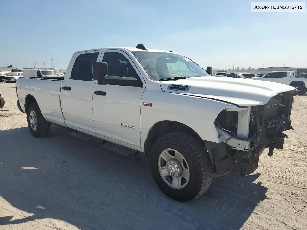 2022 Ram 2500 Tradesman VIN: 3C6UR4HJ0NG316715 Lot: 78044434