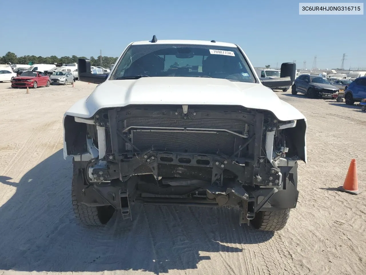 2022 Ram 2500 Tradesman VIN: 3C6UR4HJ0NG316715 Lot: 78044434