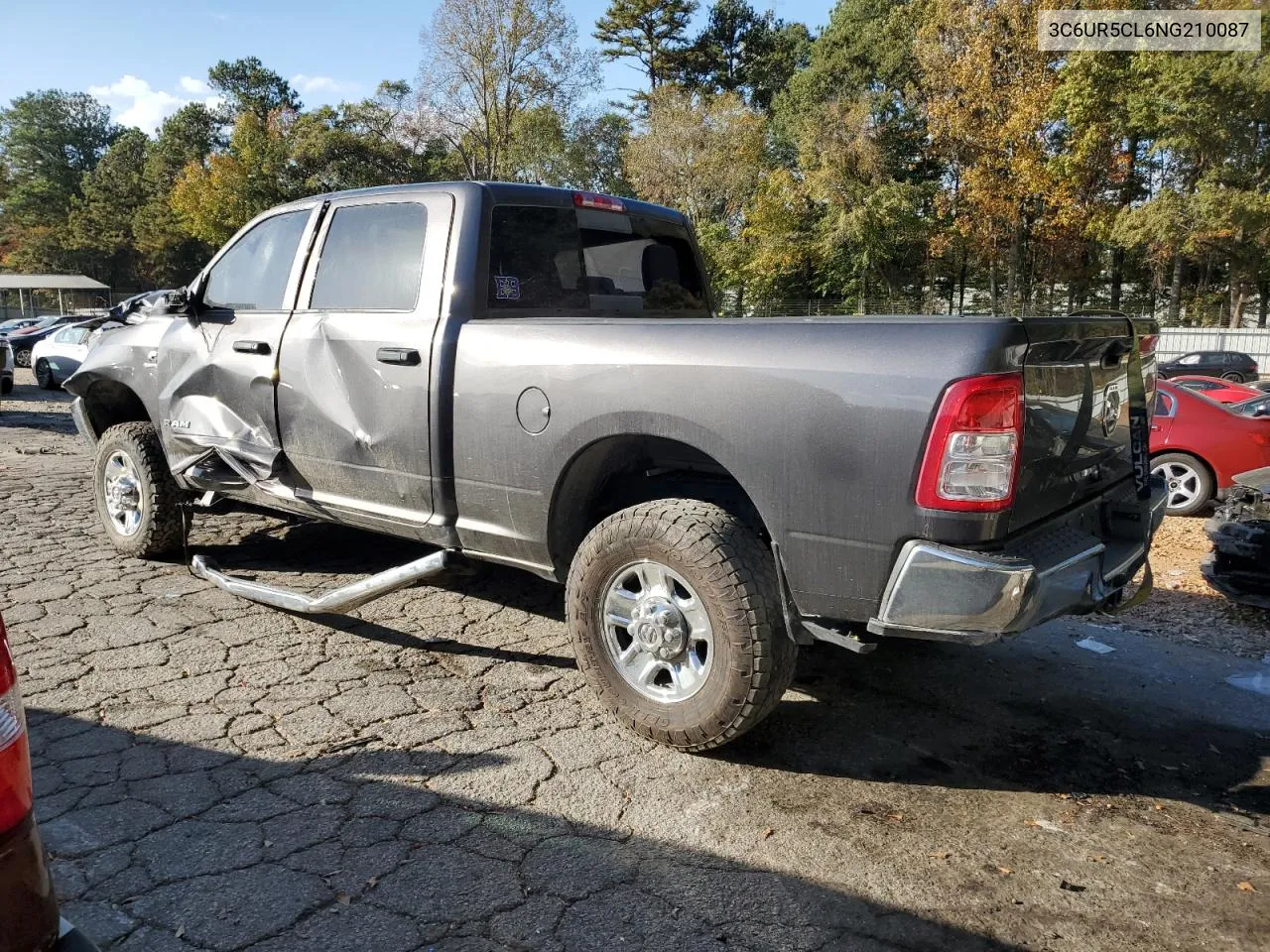 2022 Ram 2500 Tradesman VIN: 3C6UR5CL6NG210087 Lot: 78687254