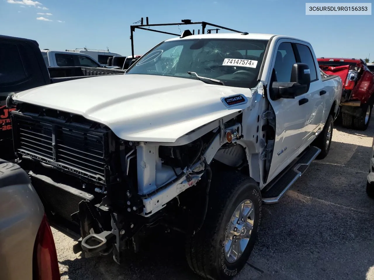 2024 Ram 2500 Big Horn VIN: 3C6UR5DL9RG156353 Lot: 74147574