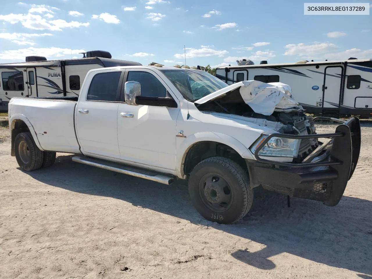 2014 Ram 3500 Longhorn VIN: 3C63RRKL8EG137289 Lot: 72733064