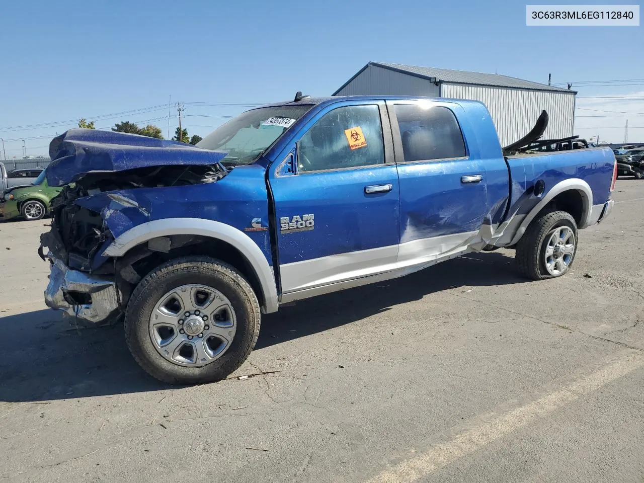 2014 Ram 3500 Laramie VIN: 3C63R3ML6EG112840 Lot: 74357074