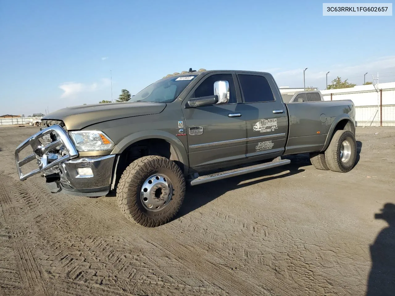 2015 Ram 3500 Longhorn VIN: 3C63RRKL1FG602657 Lot: 76313664