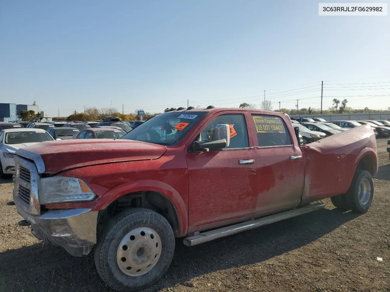 2015 Ram 3500 Laramie VIN: 3C63RRJL2FG629982 Lot: 77978934