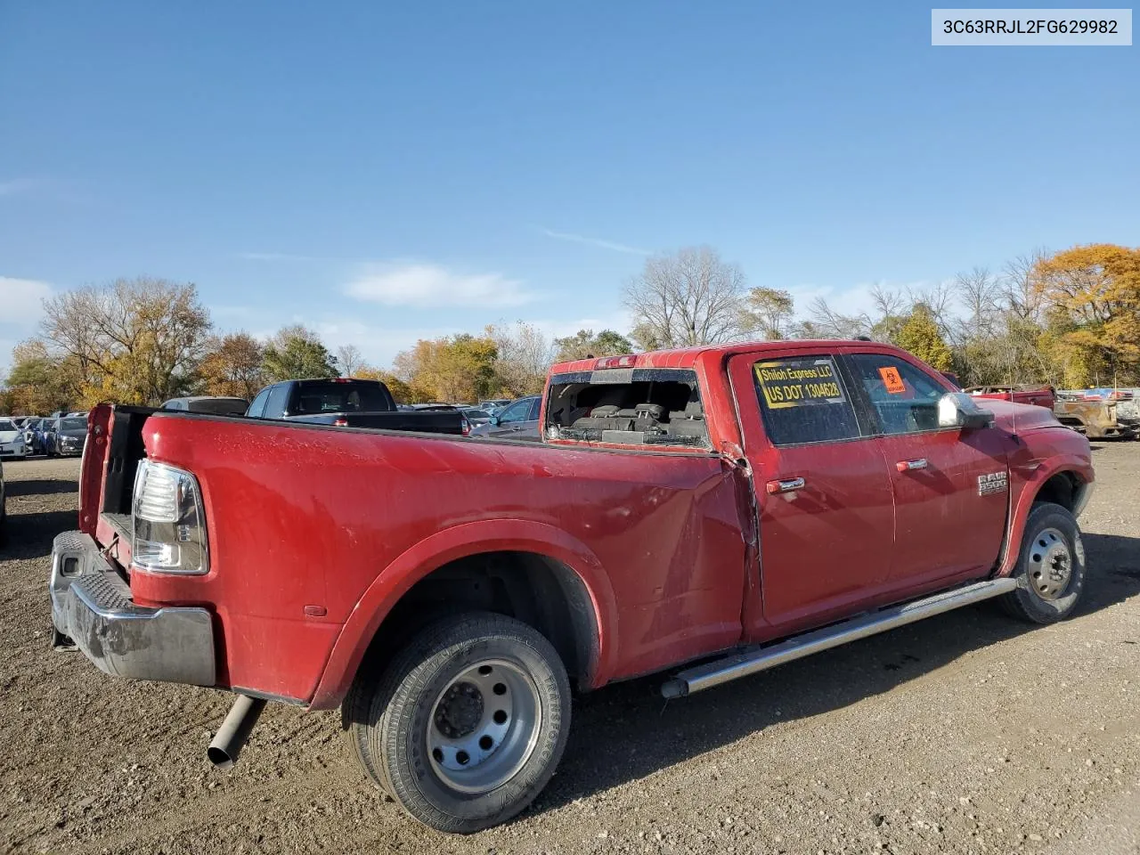 2015 Ram 3500 Laramie VIN: 3C63RRJL2FG629982 Lot: 77978934