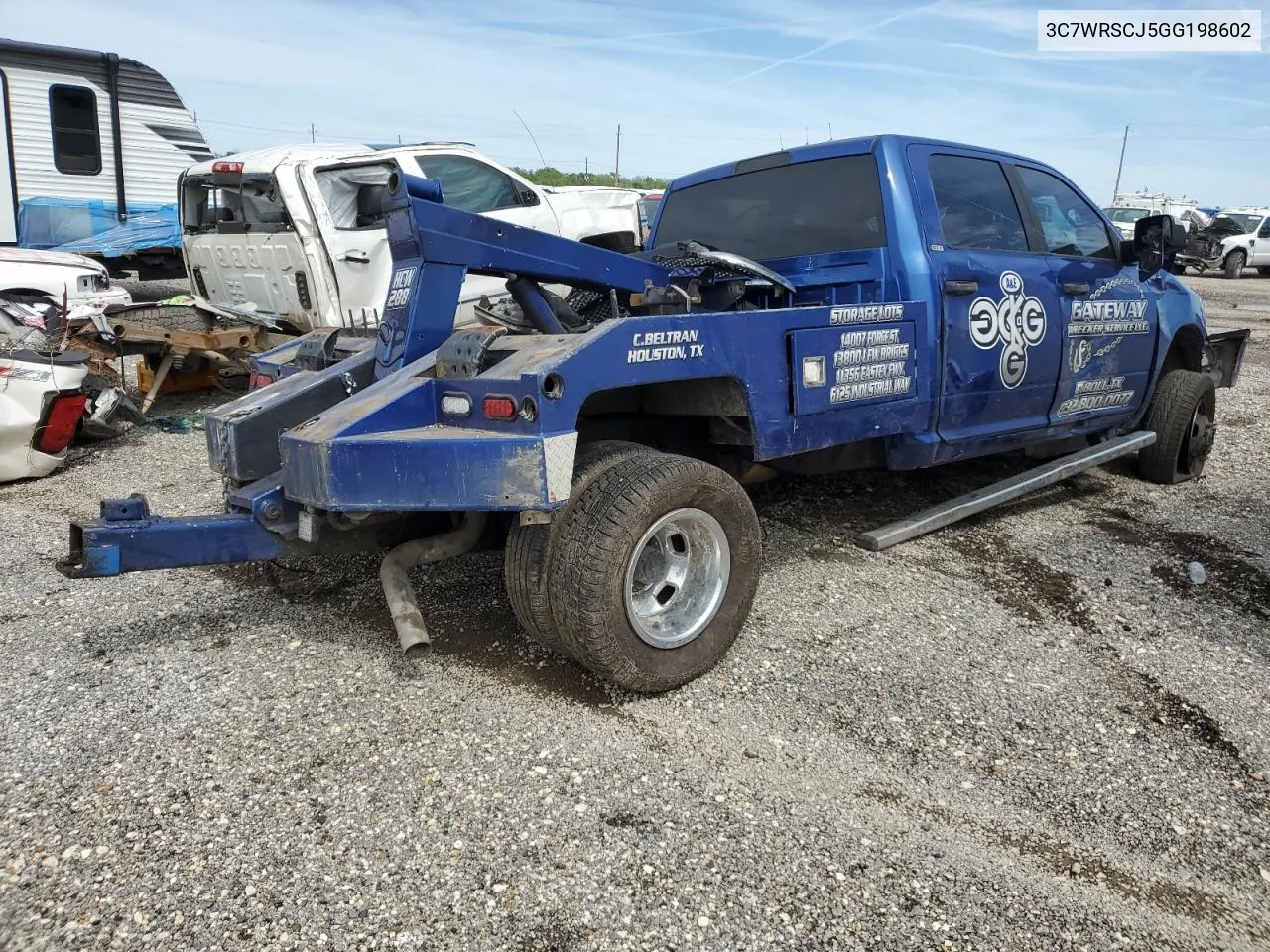 2016 Ram 3500 VIN: 3C7WRSCJ5GG198602 Lot: 46737694