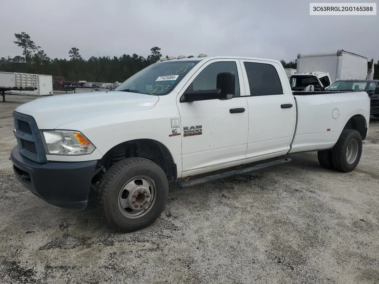 2016 Ram 3500 St VIN: 3C63RRGL2GG165388 Lot: 77425064