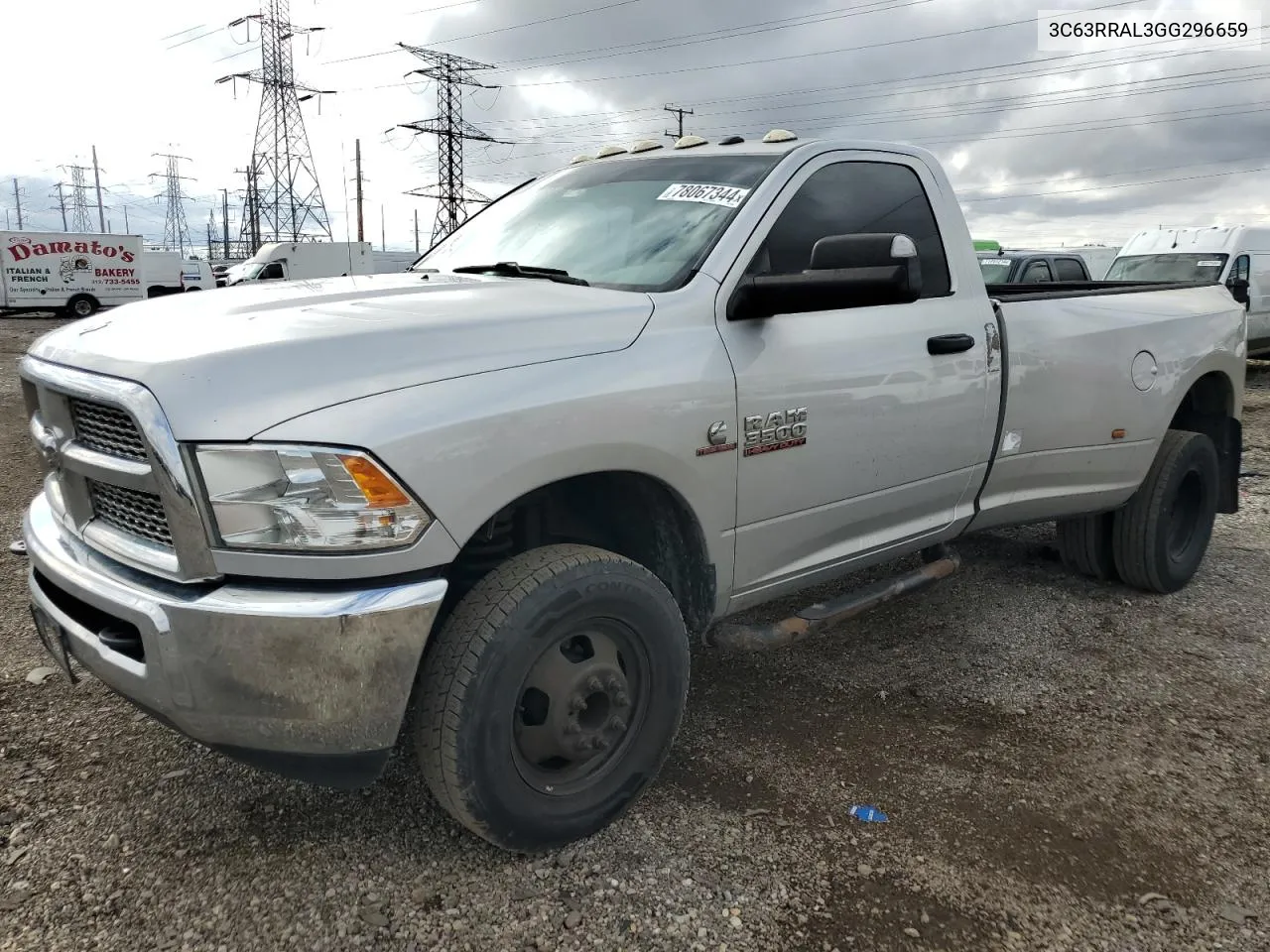 2016 Ram 3500 St VIN: 3C63RRAL3GG296659 Lot: 78067344