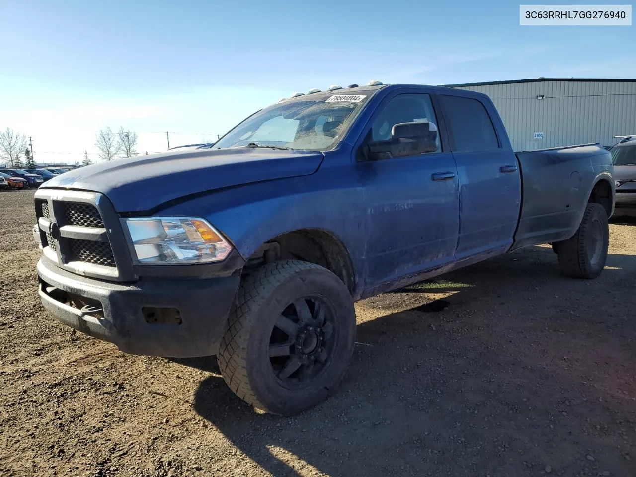 2016 Ram 3500 Slt VIN: 3C63RRHL7GG276940 Lot: 78504804