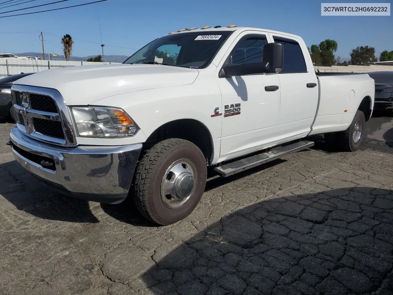 2017 Ram 3500 VIN: 3C7WRTCL2HG692232 Lot: 78832434