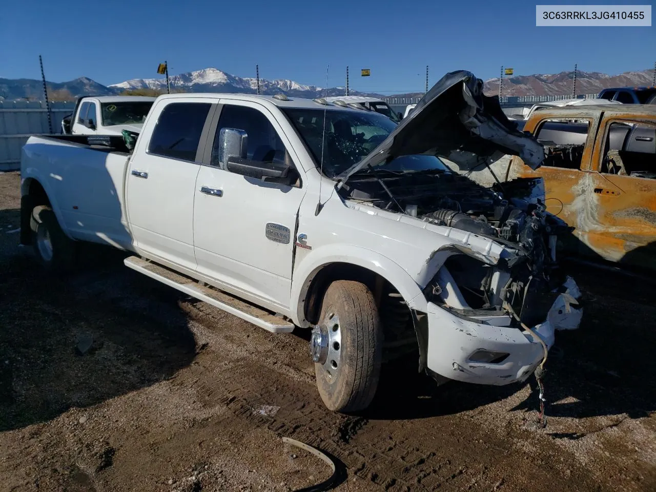 2018 Ram 3500 Longhorn VIN: 3C63RRKL3JG410455 Lot: 77806474