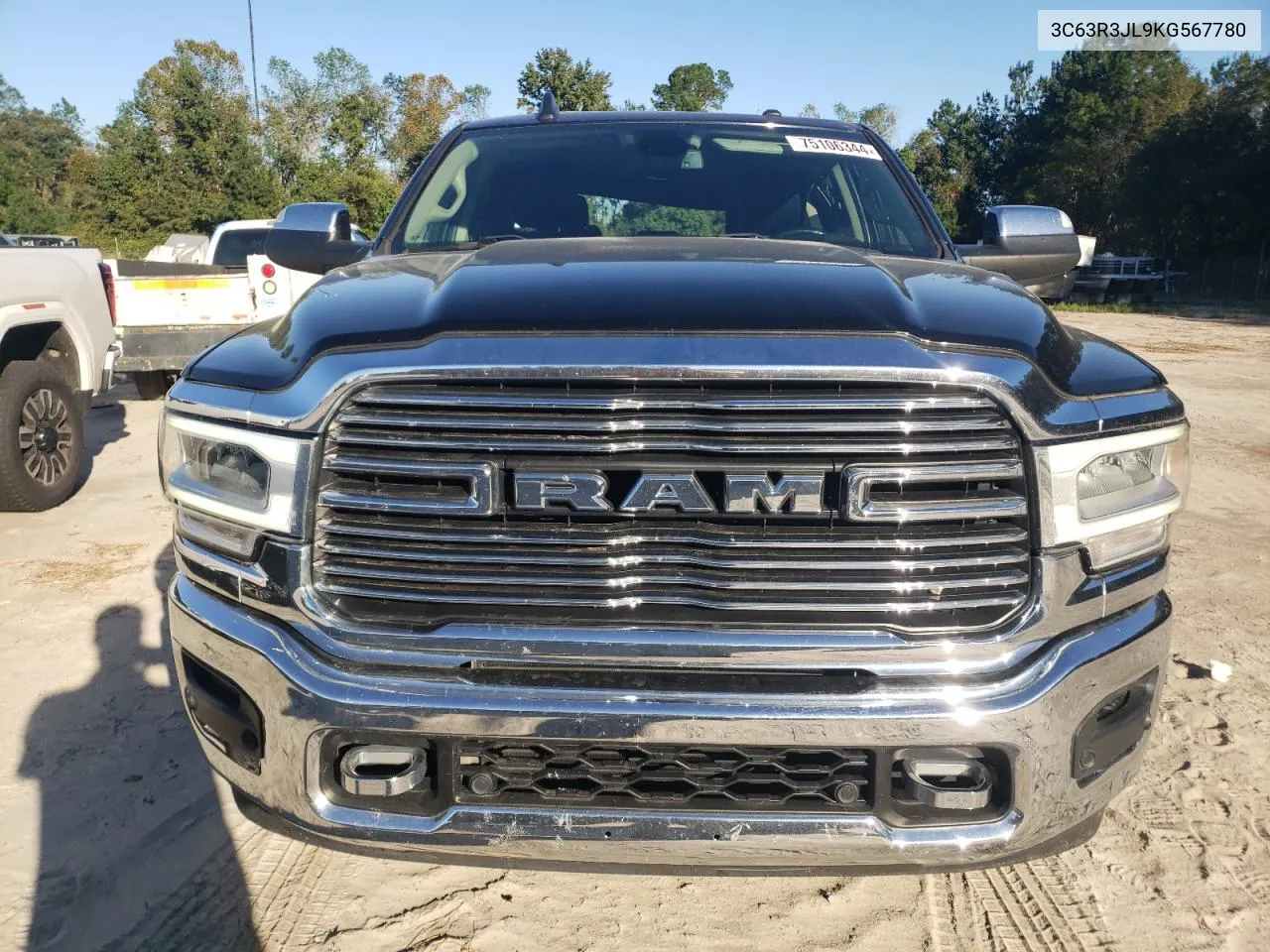 2019 Ram 3500 Laramie VIN: 3C63R3JL9KG567780 Lot: 75106344