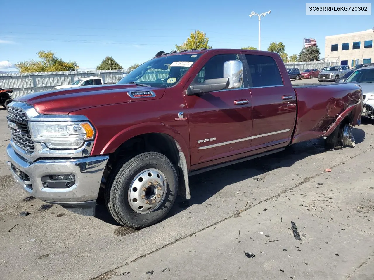 2019 Ram 3500 Limited VIN: 3C63RRRL6KG720302 Lot: 76764734