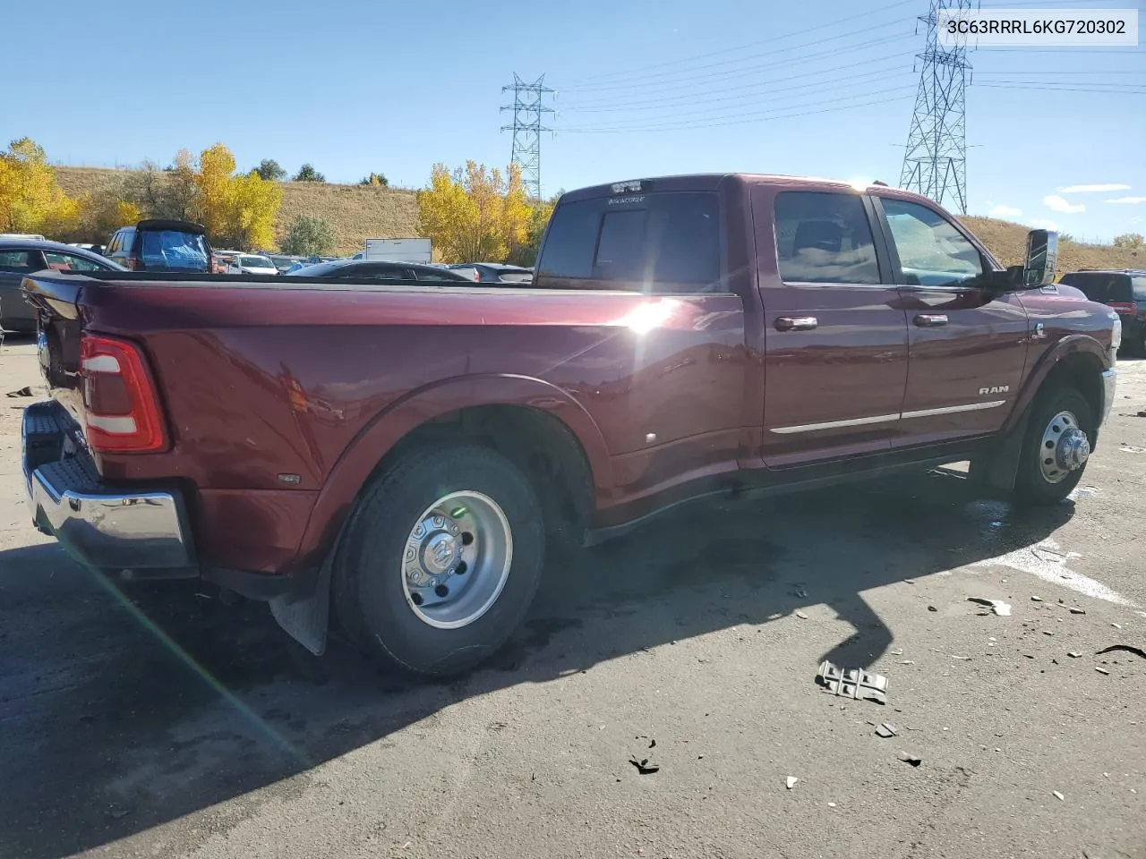 2019 Ram 3500 Limited VIN: 3C63RRRL6KG720302 Lot: 76764734