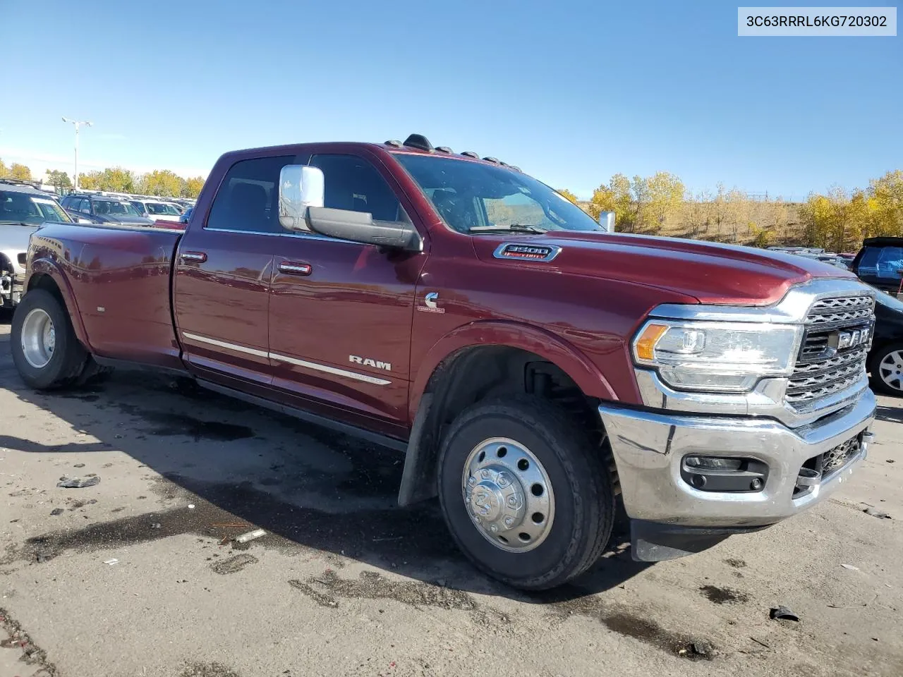 2019 Ram 3500 Limited VIN: 3C63RRRL6KG720302 Lot: 76764734