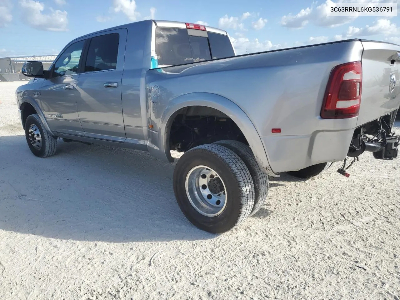 2019 Ram 3500 Longhorn VIN: 3C63RRNL6KG536791 Lot: 77312014