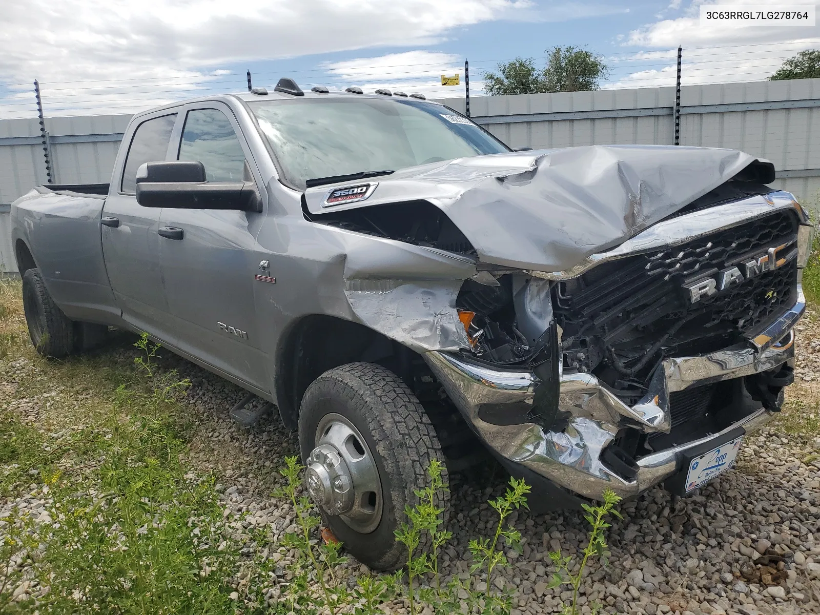 2020 Ram 3500 Tradesman VIN: 3C63RRGL7LG278764 Lot: 56272324