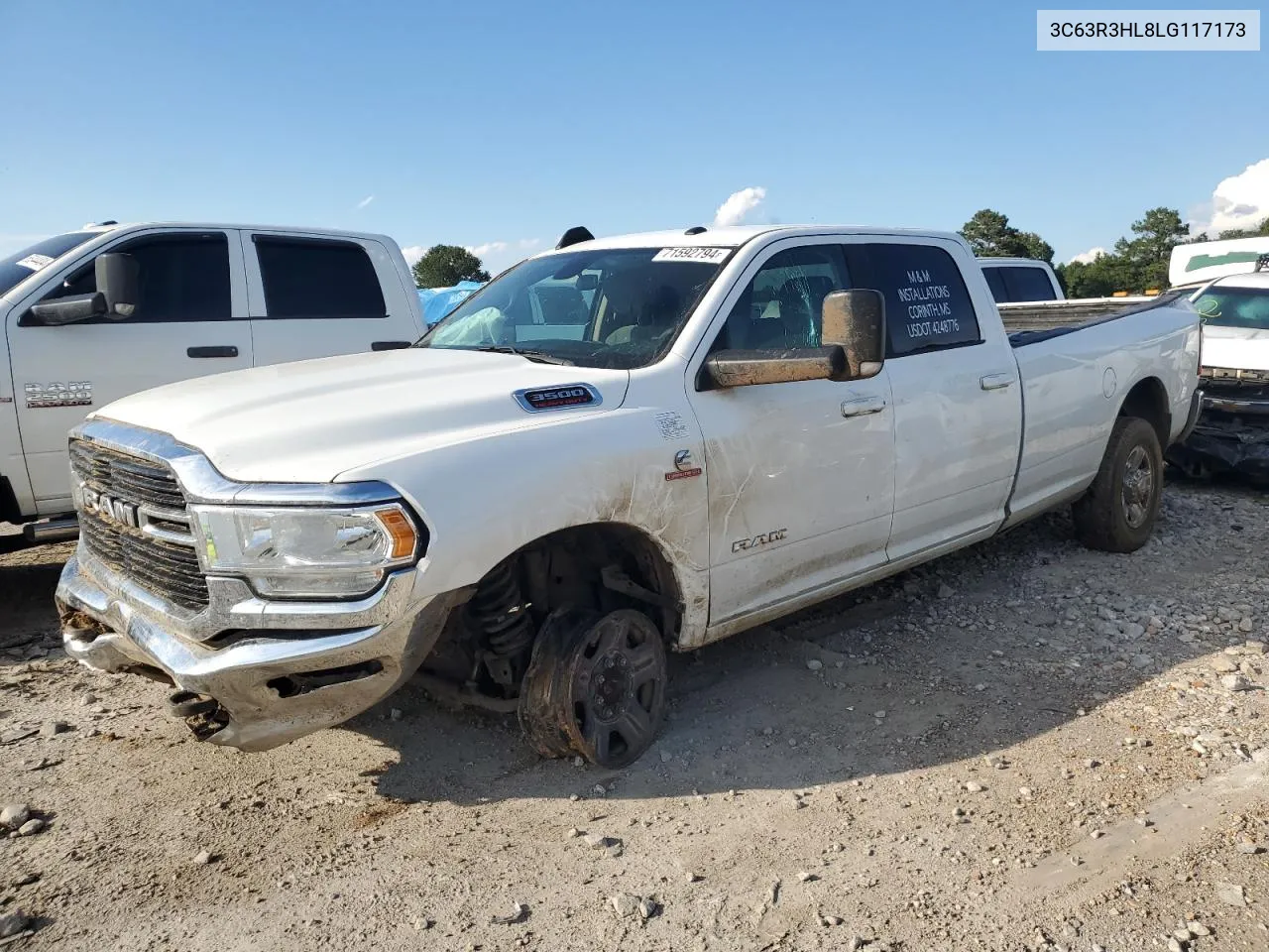 2020 Ram 3500 Big Horn VIN: 3C63R3HL8LG117173 Lot: 71592794