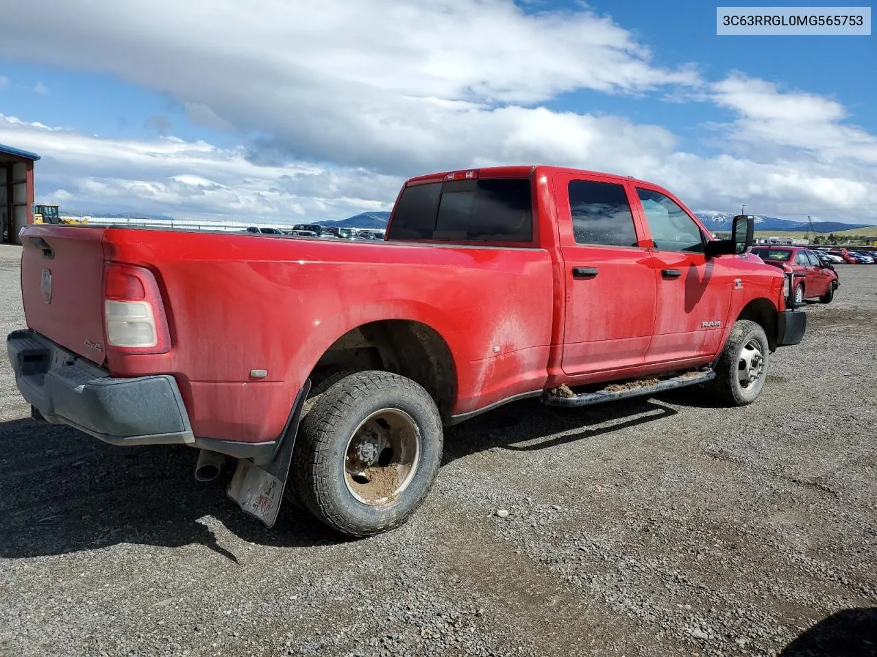 2021 Ram 3500 Tradesman VIN: 3C63RRGL0MG565753 Lot: 57034304