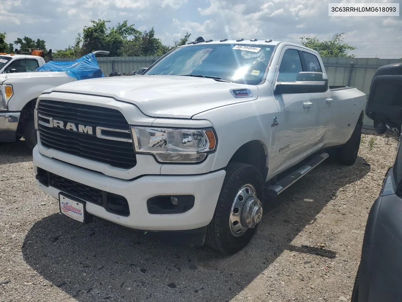 2021 Ram 3500 Big Horn VIN: 3C63RRHL0MG618093 Lot: 59799864