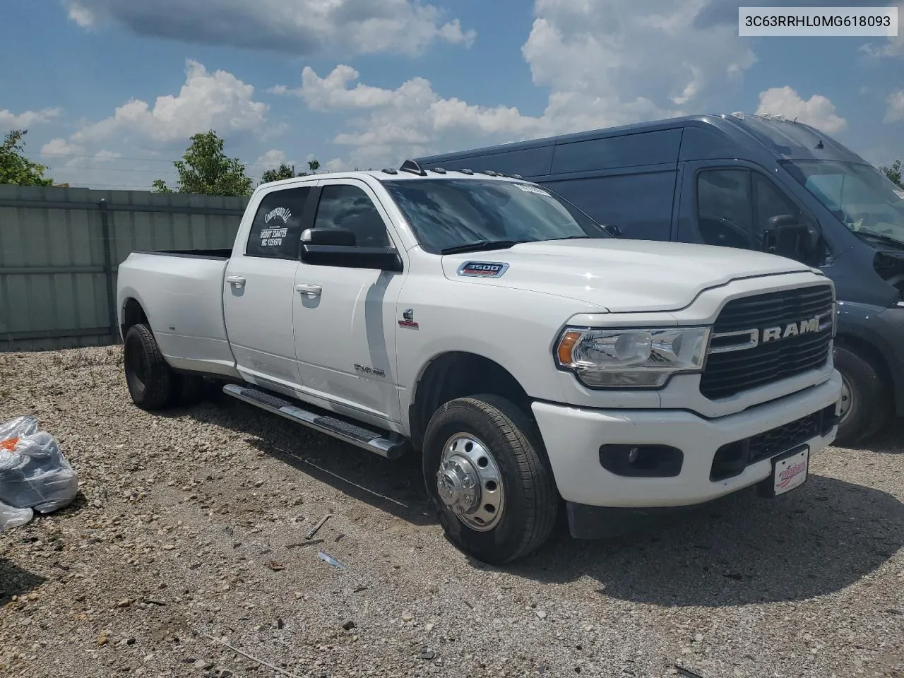 2021 Ram 3500 Big Horn VIN: 3C63RRHL0MG618093 Lot: 59799864