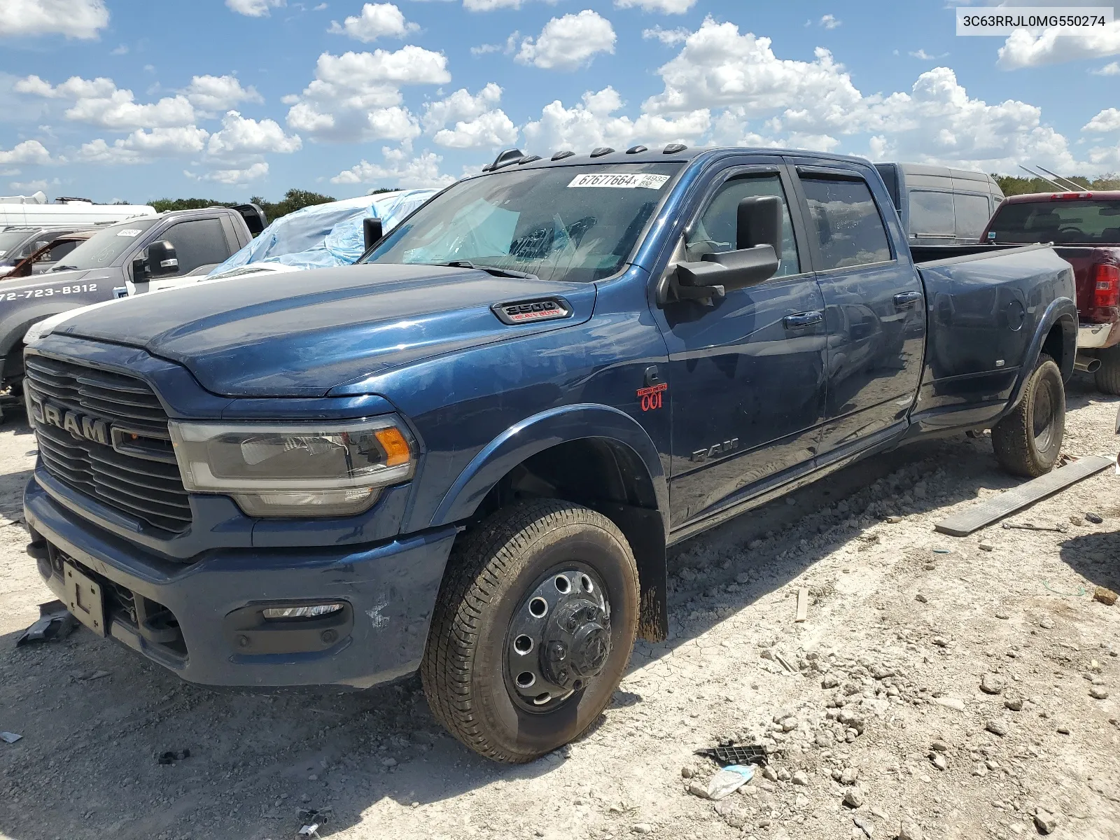 2021 Ram 3500 Laramie VIN: 3C63RRJL0MG550274 Lot: 67677664