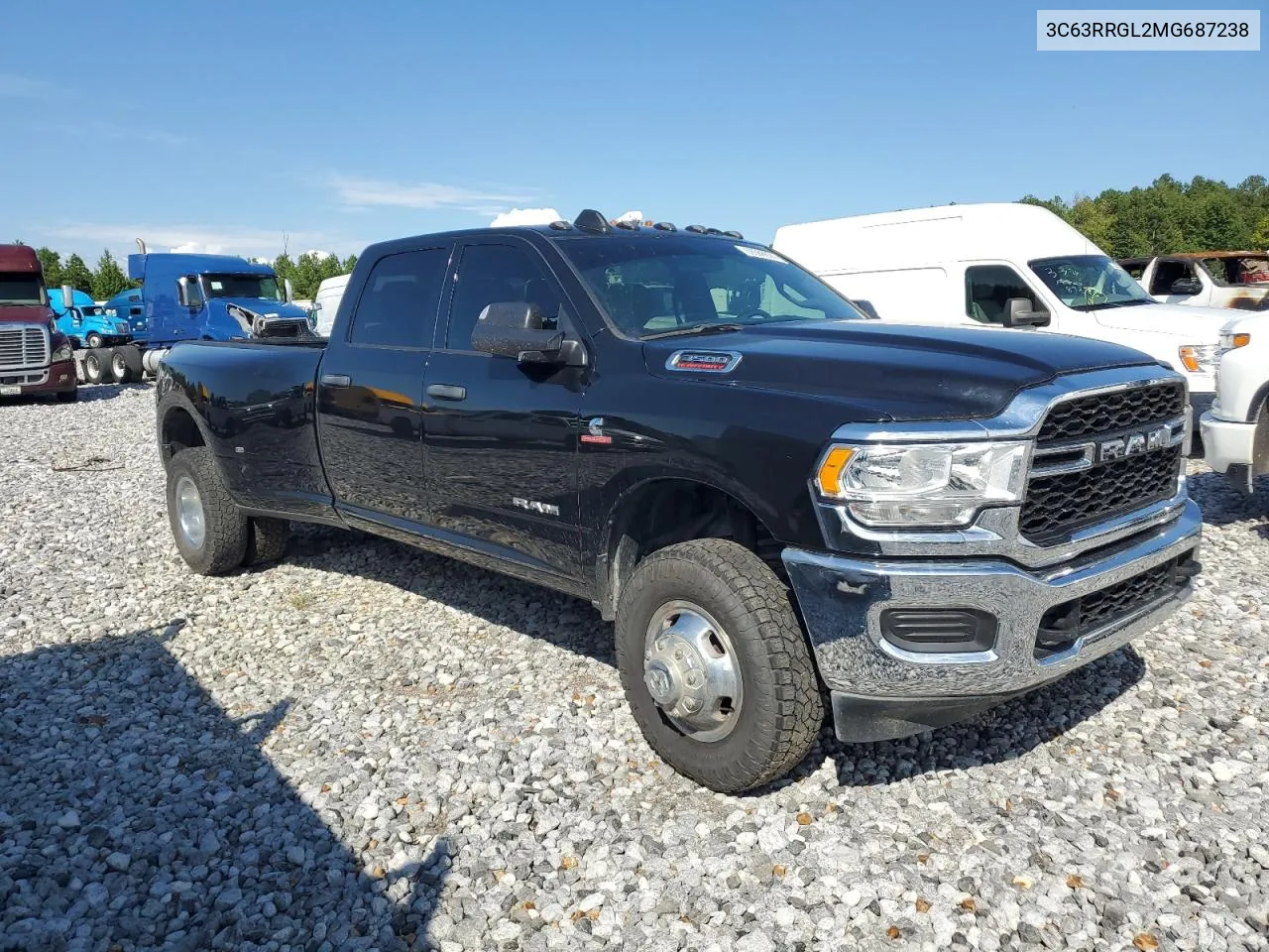 2021 Ram 3500 Tradesman VIN: 3C63RRGL2MG687238 Lot: 69566674