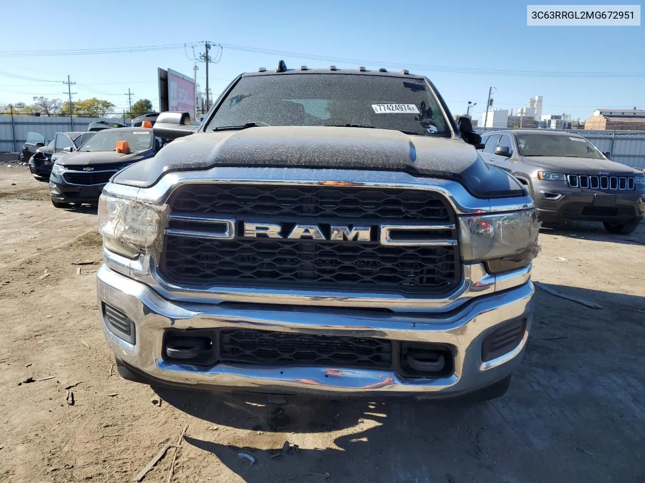 2021 Ram 3500 Tradesman VIN: 3C63RRGL2MG672951 Lot: 77424974