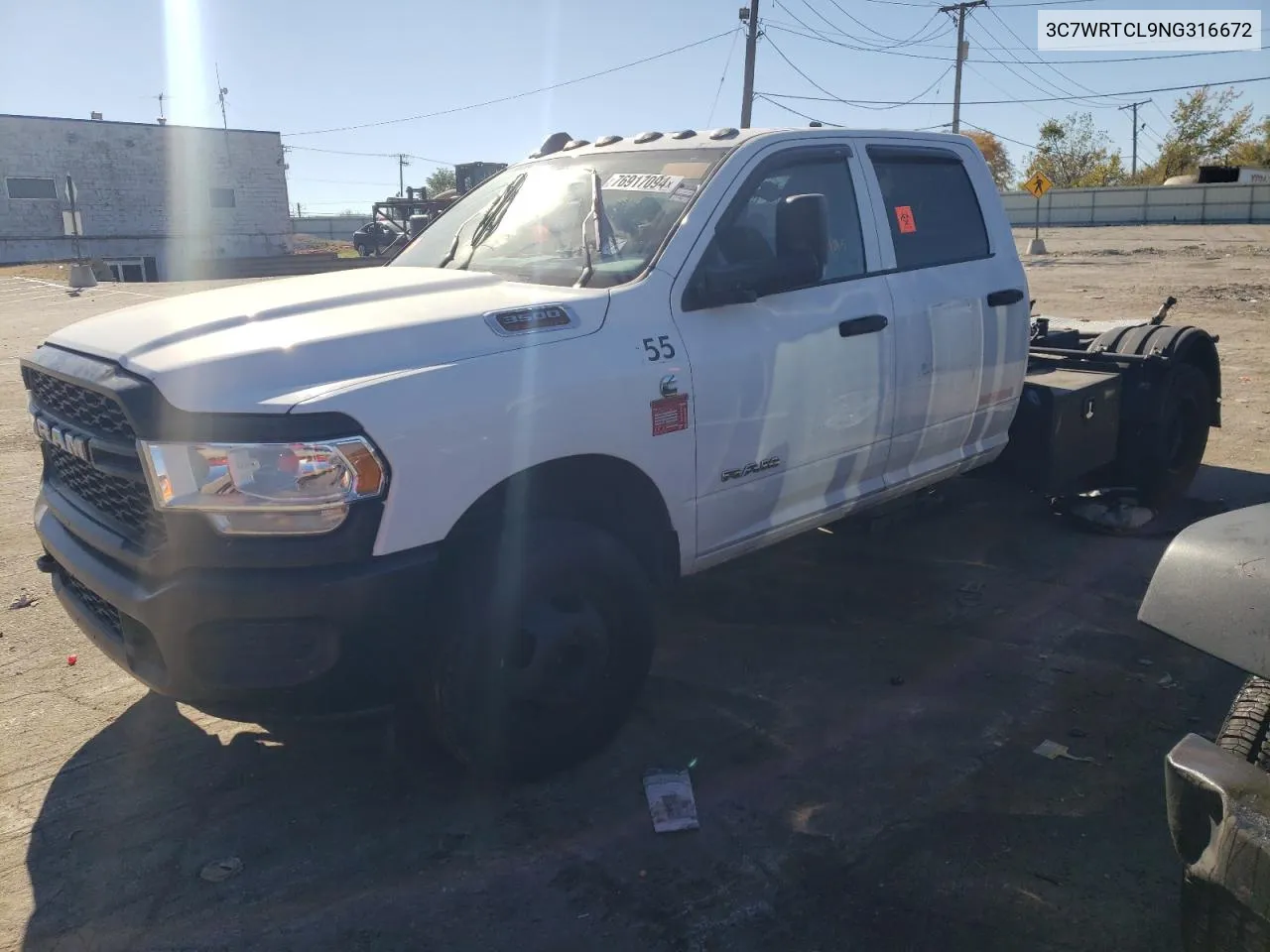 2022 Ram 3500 VIN: 3C7WRTCL9NG316672 Lot: 76917094