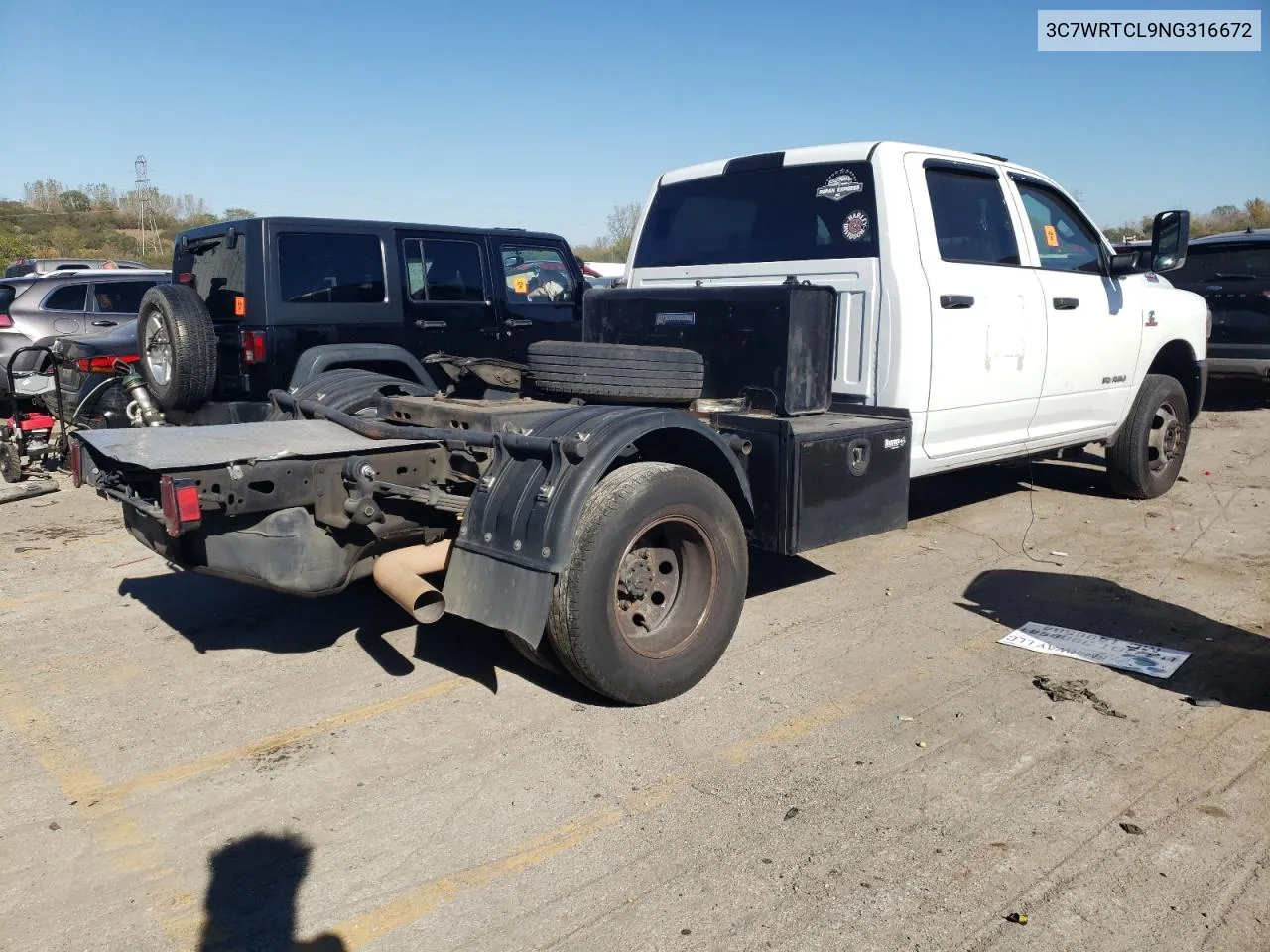 2022 Ram 3500 VIN: 3C7WRTCL9NG316672 Lot: 76917094